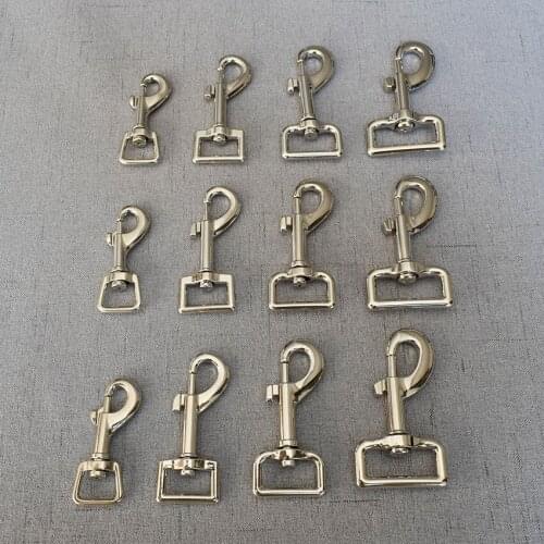 100 Pcs/Lot 15mm 20mm 25mm 32mm Metal Snap Hook Carabiner DIY Bag Dog Leash Leads Belt Strap Clip Lobster Clasps Accessory