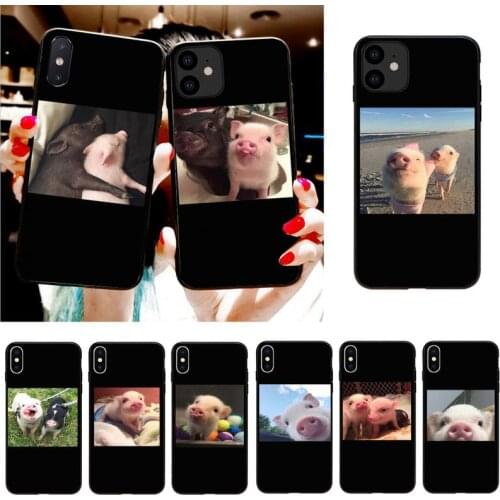 Cute Little Pink Pet Pig Phone Case For iPhone SE2 11 Pro XS MAX XS XR 8 7 6 Plus 5 5S SE Case 12 mini 12ProMax