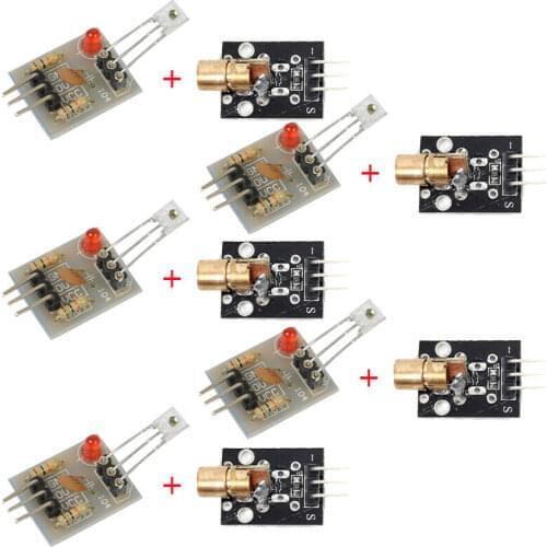 Laser Receiver Sensor Module + KY-008 Transmitter 10pcs/Set For Arduino AVR Tools Accessories Fast Shipping