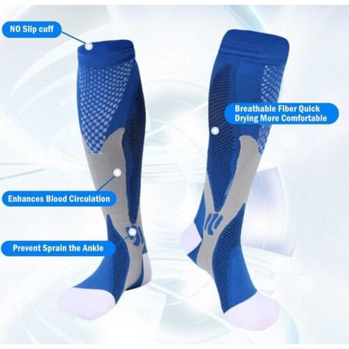 Running Compression Socks Stockings 20-30 mmhg Men Women Sports Socks for Marathon Cycling Football Soccer Varicose Veins