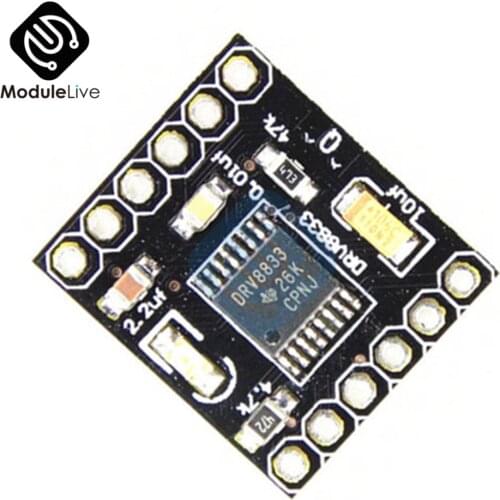 DRV8833 2 Channel 2-CH DC Motor Driver Module Board 1.5A 3V-10V H-Bridge 4-Wire Step Motor Overcurrent Protection Step Motor