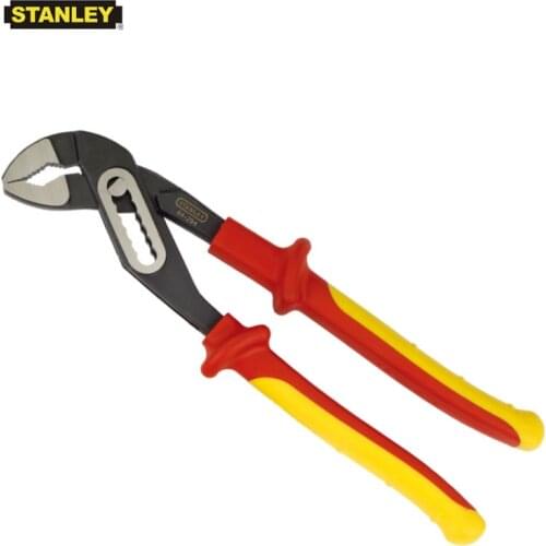Stanley 1-pcs Professional 10 Inch Alligator Water Pump Pliers,VDE 1000V Insulated Tongue & Groove Plier Tools For Electrician