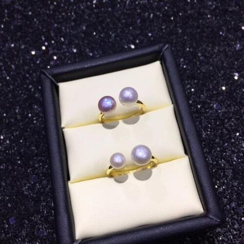 Adjustable Fashion Pearl Ring Mountings, Ring Findings, Adjustable Ring Jewelry Setting Parts Fittings Charm Accessories Silver
