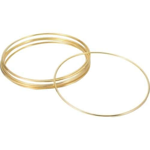 Christmas Metal Iron Gold Color Wreath Hoop Wedding Decor Floral Hoop Christmas Decor for Home Hanging Garland Artificial Flower