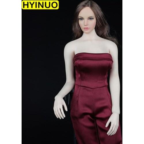 2 Colors 1/6 Scale Sexy Womens Hot sale Slim One-piece culottes Girl Pants Clothes Clothing Set For12"Action Figure Female Body
