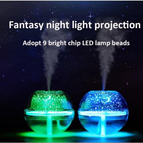 500ML Star Sky Lamp Air Humidifier USB Ultrasonic Aromatherapy Diffuser Home Babyroom Electric Mist Maker Festive Fogger Gift