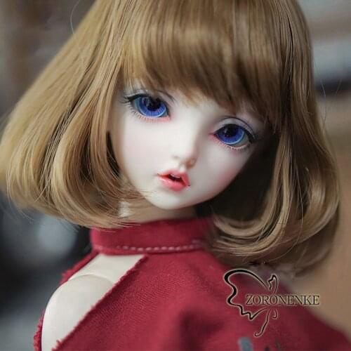 Top Quality New Arrival 1/3 1/4 Bjd Wig High Temperature Short Wavy Bjd Wig SD DD MDD For BJD Doll Wig
