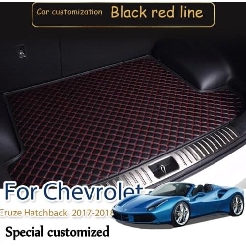 High quality Custom Leather Car Trunk Mats For Chevrolet Cruze 2017-2018 Hatchback Sedan Rear Trunk Floor Mat Tray Carpet Mud