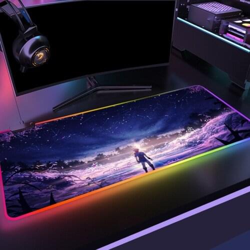 Japan Game RGB Large Mouse Pad Led Computer Mousepad Backlight Surface Mause Pad Keyboard Desk Mat Support Custom DIY Pattern