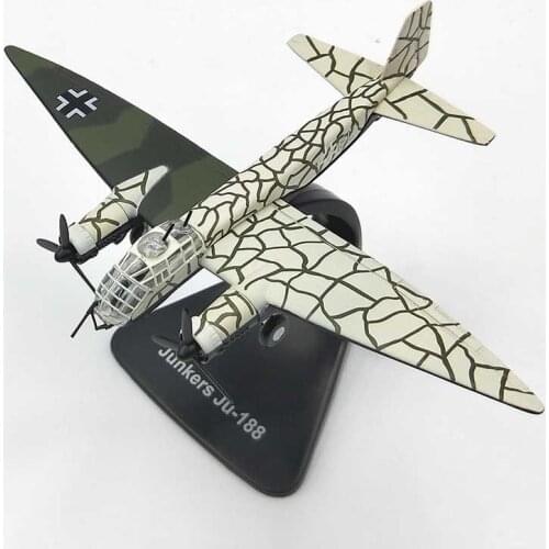 1/144 Scale WWII Germany JUNKERS JU188 Army Bomber Diecast Metal Military Plane Aircraft Airplane Model Toy Display Collections
