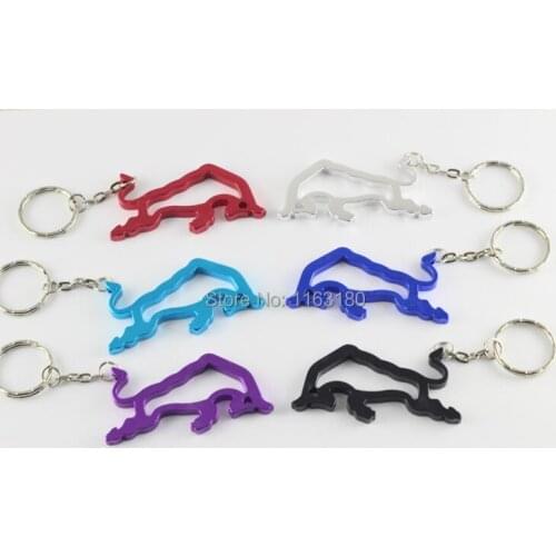 36 pcs / lot cattle shaped bottle can opener Aluminum alloy key chain gift