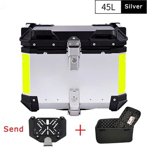 40L-50L X-LAND Motorcycle Aluminum Alloy Tail Box Luggage Tank Tail Tool Motorcycle Universal Modified Side Box For Kawasaki Etc