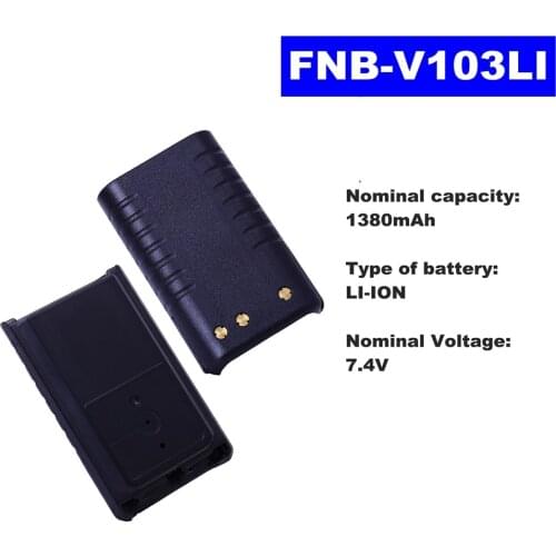 7.4V 1380mAh LI-ION Radio Battery FNB-V103LI For Vertex Standard Walkie Talkie VX231/228/230 Two Way Radio