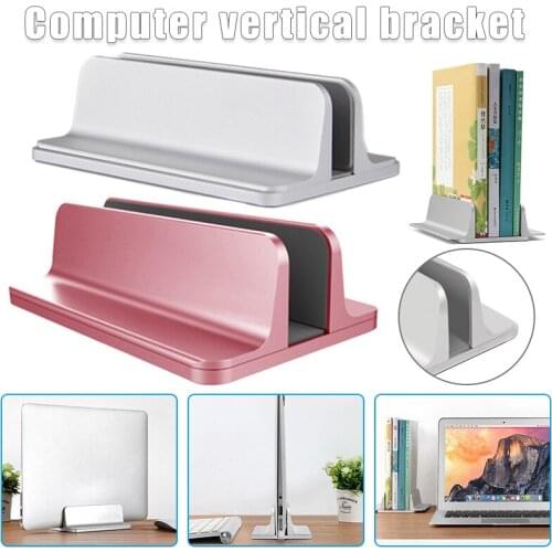 Aluminum Vertical Laptop Support Adjustable Desktop Notebook Support Upright Space-saving Stand GDeals