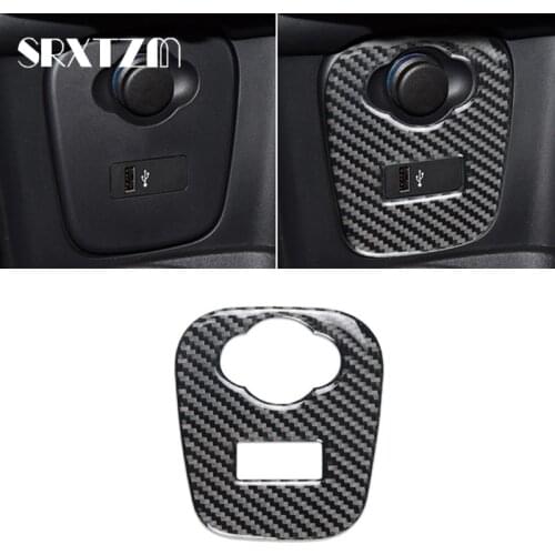 Carbon Fiber Car Interior Cigarette Lighter Decorative Sticker For Mini Cooper JCW F55 F56 Car Interior Cooper Car Interior USB