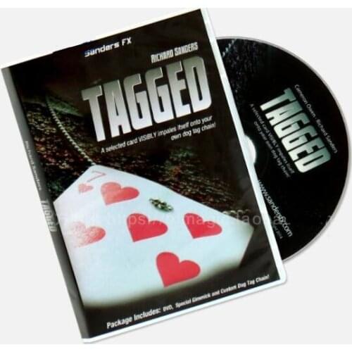 Free Shipping Tagged By Richard Sanders (DVD And Gimmick) Magic Trick,Accessories,Mentalism,Stage,Close Up,Fun,Magia Toys Joke