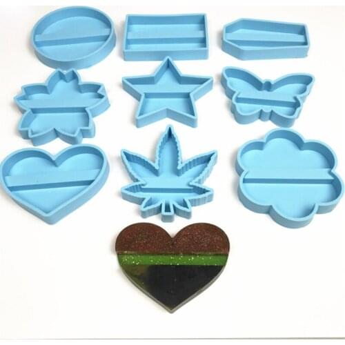 DIY Business Card Holder Epoxy Resin Mold Mobile Phone Stand Silicone Mould Handmade Crafts Casting Tools 9 Styles