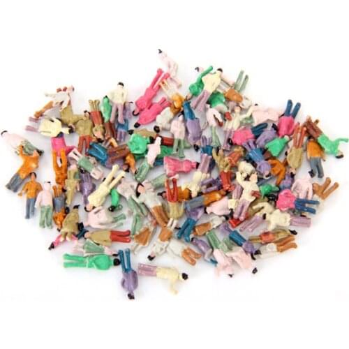 Model Figures 1:150 Scale People Scenery Layout Landscape Miniatures 100pcs