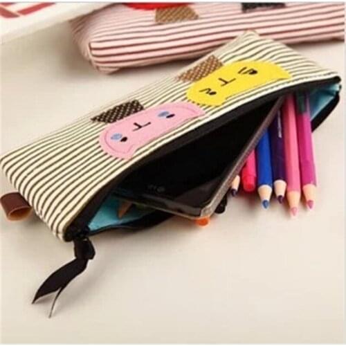 K313 creative stationery cartoon cute kitten canvas bag simple sweet cat Stationery for office supplies students