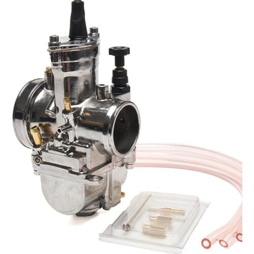 PWK34 Carburetor With Power Jet PWK Plating Carburetor Silver 34mm Motorcycle Accessories Carburetor