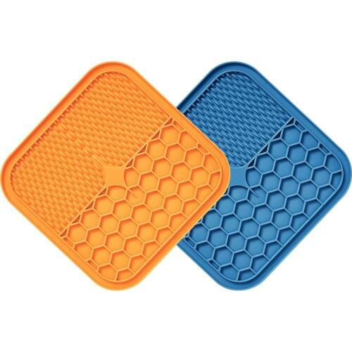 Mat For Dogs Cats Slow Food Bowls New Pet Dog Feeding Food Bowl Silicone Dog Feeding Lick Pad Dog Slow Feeders Safe Dispensing