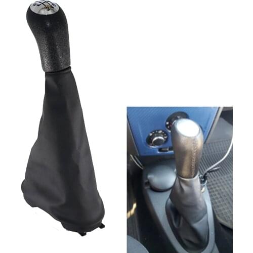 5 Speed Leather Maunal Car Gear Shift Knob Lever with Boot Cover For Renault Clio 2 II Clio 3 III Megane 2 II Scenic 2 II Kangoo