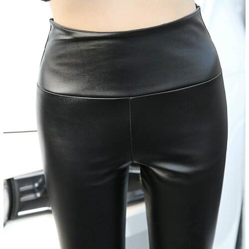 Push Up Legging Leather Leggings Women Shiny Pants High Waist Spring Leggings Women Leggins