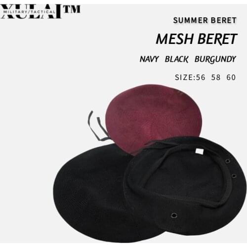 Summer Military Beret Polyester Mesh Beret For Men And Women