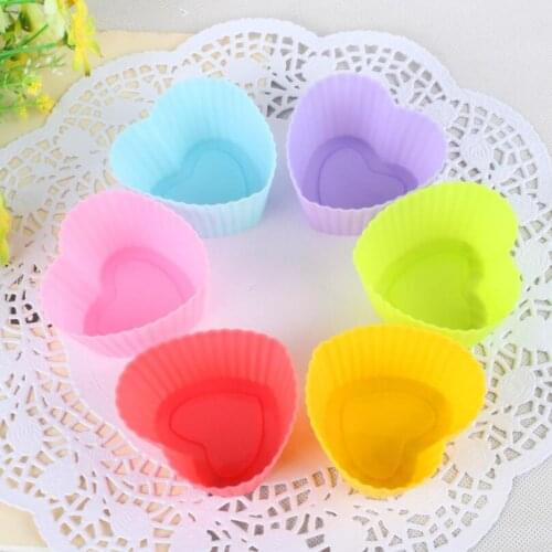 HOT 4 Shape Round Heart Shaped Silicone High Temperature Cake Mold Muffin Cup Jelly Pudding Mold Cake Decoration LX5094