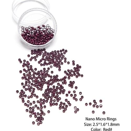 Neitsi Nano Ring Beads For Micro Loop Links Keratin Human Hair Extensions 1000pcs/pack 6 Colors Available