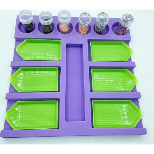 New Diamond Painting plate 6 grid point tool DIY manual storage Rack Cross Stitch Accessories Embroidery Mosaic Christmas gift