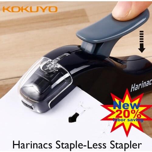 Japan Kokuyo Harinacs New Mini Staple-Less Stapler Safe Labor-Saving Student and Office Creative Stationery