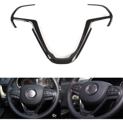 Car Interior Steering Wheel Trim Cover Bezel Styling For Jeep Cherokee 2016+ For Jeep Grand Cherokee 2014+ ABS 4 Colors