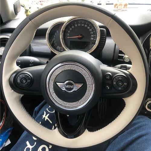 Suitable for mini Cooper Cabriolet Clubman Countryman Paceman Roadste hand-stitched leather steering wheel cover