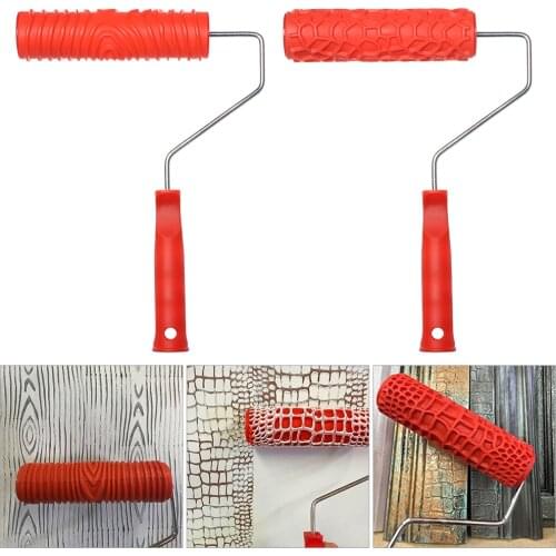 Embossing Brick Wall Grain Paint Roller Replacement Painting Brush Sleeve for Bedroom Rubber Airless Pintura Roll Accessories