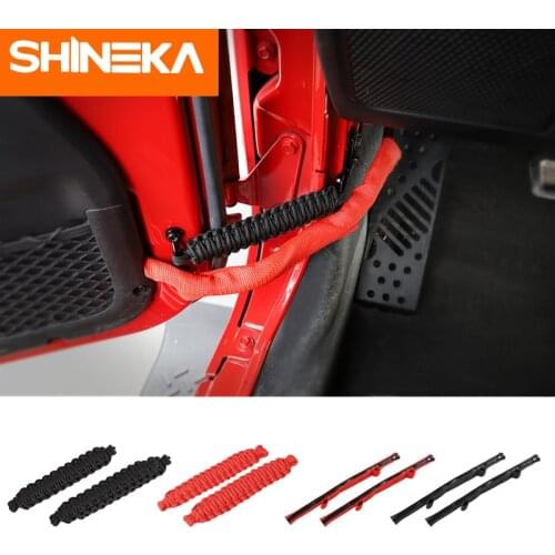 SHIHNEKA Door Restriction Limitation Protection Rope Strap For Jeep Wrangler 2007-2018 Accessories Car Styling