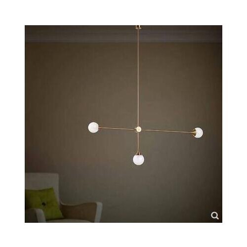 Nordic all-copper chandelier post-modern creative personality art living room bedroom designer with chandelier led