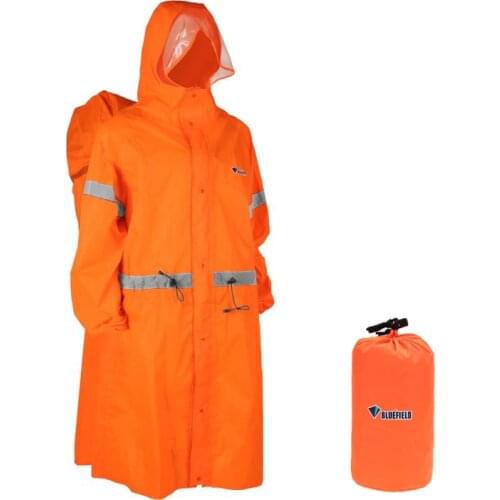 Unisex Reflective Outdoor Climbing Bag Backpack Raincoat Rain Cover One-piece Rain Poncho Cape Jacket For Hiking Camping Cycling