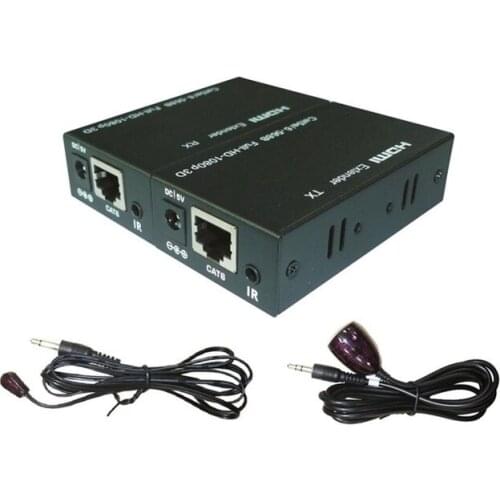 HDMI-compatible Cable Extender 60 Meters with IR Extension Single Network Cable Network Transmission 60 Meters HDMI-compatible