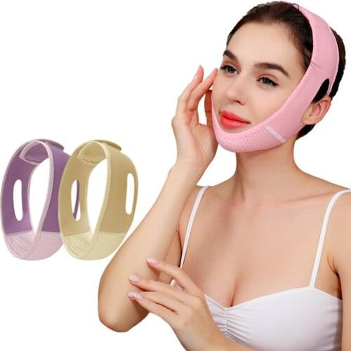 Face Slimming Strap V Face Shaper Bandage Elastic Cheek Lift Up Belt Breathable Anti Wrinkle Bandage For Girls Women