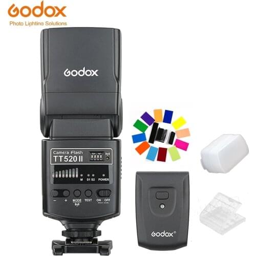 Godox Thinklite Camera Flash TT520II with Build-in 433MHz Wireless Signal for Canon Nikon Pentax Olympus DSLR Cameras