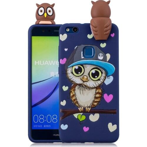 Top environmental protection mobile phone case for Huawei p10 lite durable clay soft shell Lovely Cartoon White Squishy cover