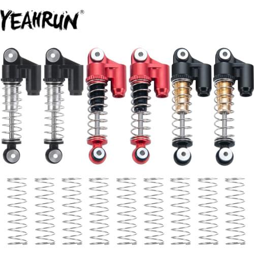 YEAHRUN Metal Shock Absorber Double Cylinder Dampers with Springs for 1/24 Axial SCX24 90081 AXI00001 AXI00002 RC Crawler Car