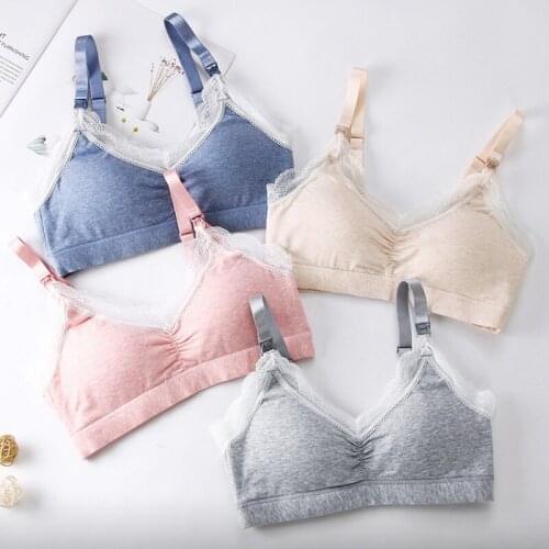 Women Breastfeeding Bras Maternity Nursing Bra Full Wire Free Bras For Pregnant Women Cotton Feeding Nursing Underwear