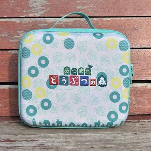 FIEHOR Animal Crossing style Hard Carrying Case Storage Shoulder Bag Compatible with Nintendo Switch & Accessories