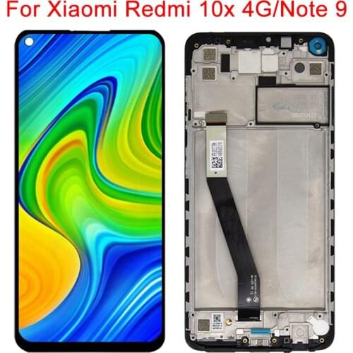 6.53" Original Redmi Note9 LCD For Xiaomi Redmi 10x 4G Display With Frame For Redmi Note 9 M2003J15SC LCD Touch Screen Parts