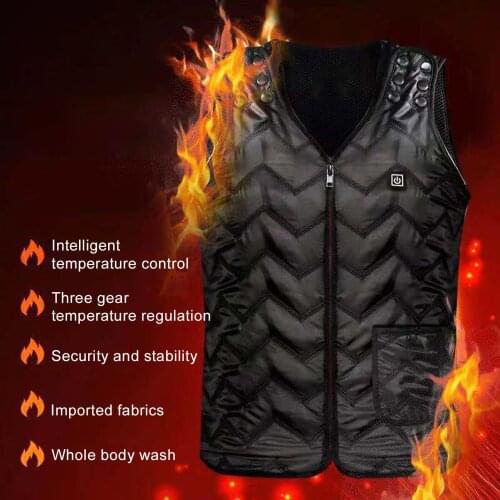 Winter Warm Heated Vest Men Women Electric Waistcoat Usb Heated Down Vest Jacket Thermal Vest Winter Heating Vest Jacket M-5XL