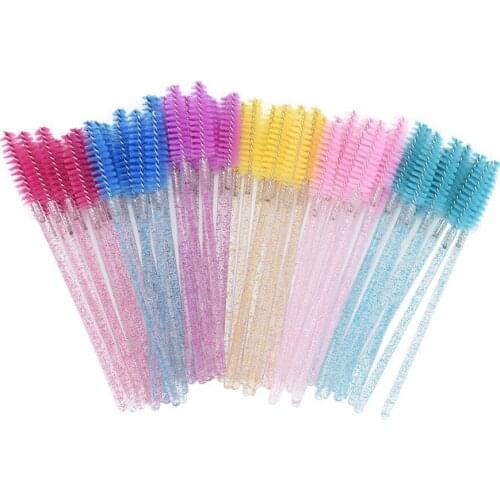 150Pcs Eyelash Brushes Makeup Brushes Disposable Mascara Wands Applicator Crystal Handle Eye Lashes Cosmetic Brush Makeup Tools