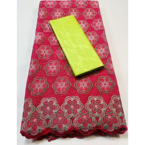 2.5+2.5 Yards/set Swiss Voile Lace In Switzerland And Bazin Riche Fabrics 2021 New Guinea Senegal African Wedding Bazin VKM023