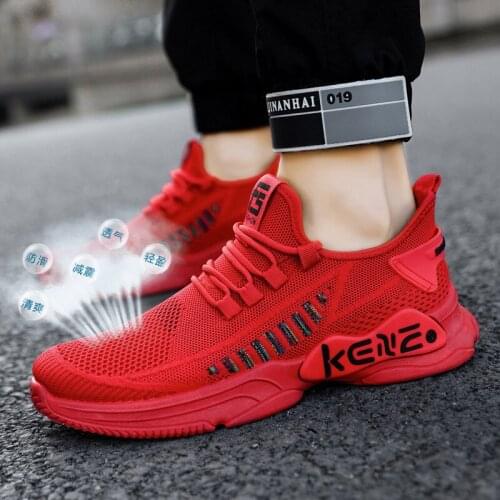 2021 spring new casual mesh breathable flying woven running shoes mens shoes sneakers men zapatillas de deporte tenis masculino